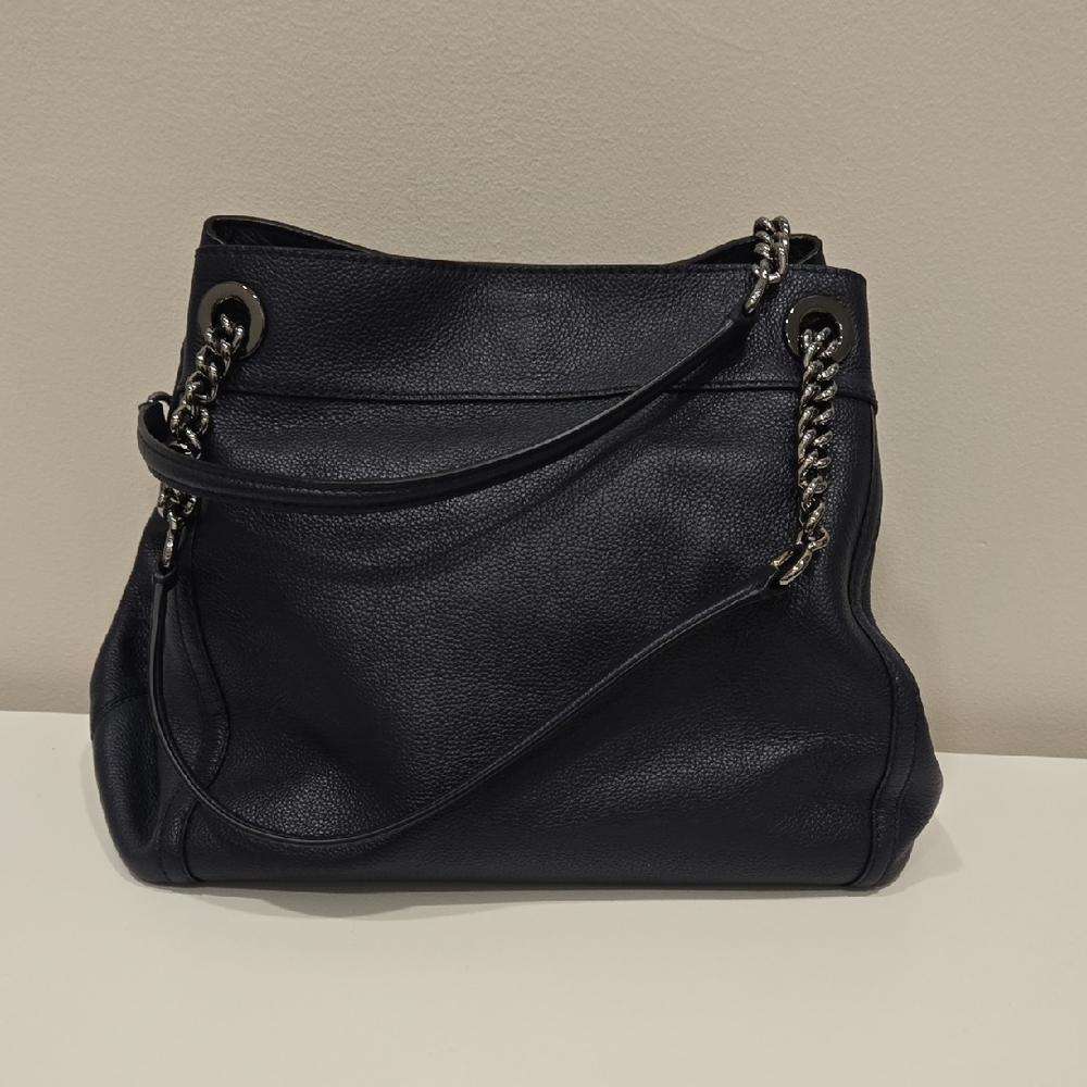 Coach Midnight Blue Leather Shoulder Bag - Picture 4 of 16